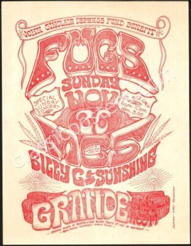 Super Rare Grande Ballroom Fugs Handbill