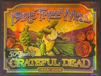 Dazzling Gold Foil Variant Brian Carroll Fare Thee Well Poster