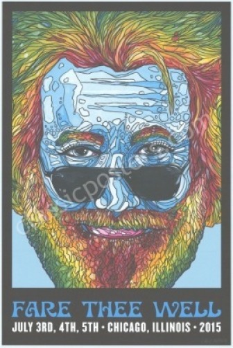 Interesting LBOZ Grateful Dead Fare Thee Well Chicago Poster