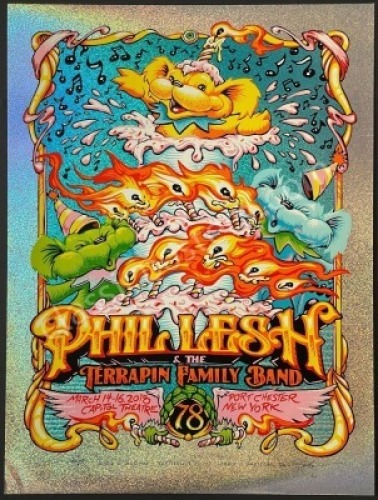 Dazzling Foil Phil Lesh & Friends Birthday Cake Masthay Poster