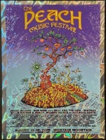 Beautiful 2015 Peach Festival Lava Foil Poster
