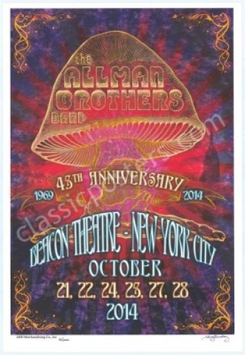 2014 The Allman Brothers 45th Anniversary Poster