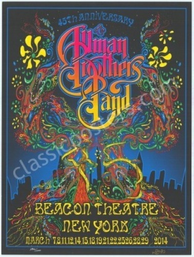 A Second 2014 The Allman Brothers Anniversary Poster