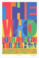 Scarce 2015 The Who North American Tour Poster