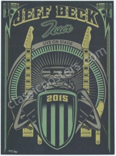 2015 Jeff Beck Tour Poster
