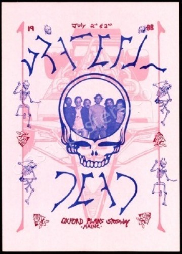 Scarce 1988 Grateful Dead Maine Fan Art