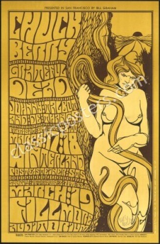 Signed Original BG-55 Grateful Dead Poster