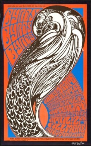 Superb Signed BG-57 The Byrds Poster