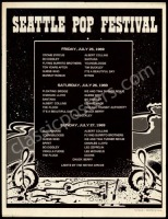 1969 Seattle Pop Festival with Led Zeppelin Handbill