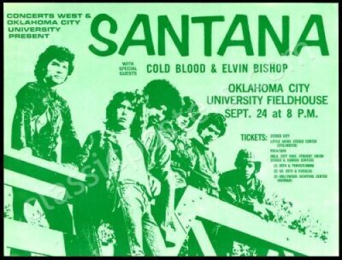 Santana Oklahoma City Handbill