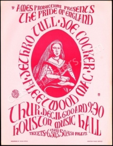 Jethro Tull and Joe Cocker Houston Poster