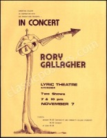 1974 Rory Gallagher Poster