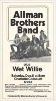 Scarce Allman Brothers 1971 Charlotte Poster