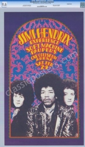 Superb Certified Original Jimi Hendrix Toronto Poster