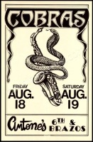 1978 Cobras at Antone's Poster