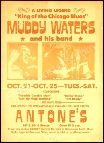 Scarce Cardboard Muddy Waters Antone's Poster