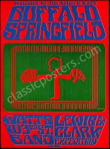 AOR 3.39 Buffalo Springfield Santa Barbara Poster