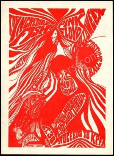 Scarce AOR 2.79 Pink Floyd The Fillmore Handbill