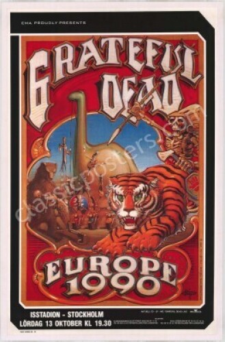 Scarce Grateful Dead Stockholm Poster