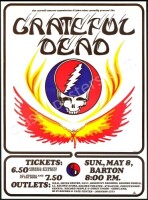 Ultra-Rare 1977 Grateful Dead Barton Hall Poster