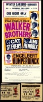 Jimi Hendrix UK Handbill and Ticket Pair