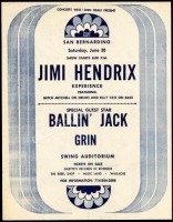 Very Nice Jimi Hendrix Swing Auditorium Handbill