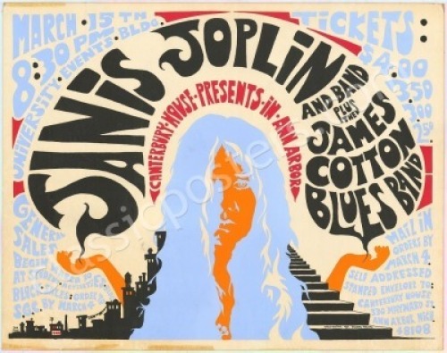 Fabulous Janis Joplin Ann Arbor Poster