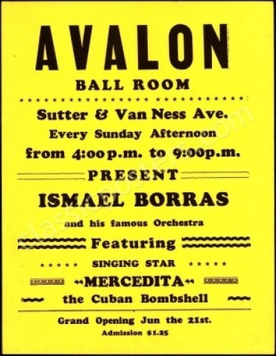 Rare 1940’s Avalon Ballroom Grand Opening Poster