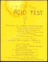 Carthay Studios Acid Test Handbill