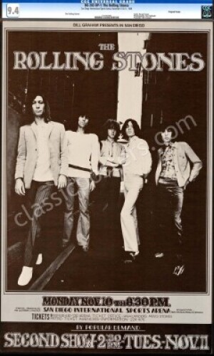 Rare Certified BG-202 Rolling Stones Poster