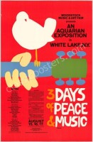 Attractive Original Large AOR 3.1 Woodstock Poster