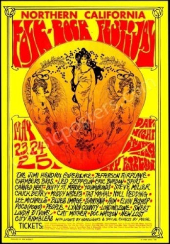 Popular Northern California Folk Rock Poster