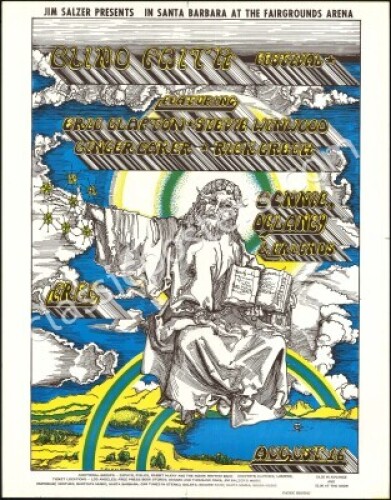 Rare Original Earl Warren Blind Faith Poster