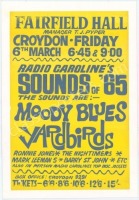 Rare Moody Blues and The Yardbirds Poster