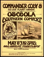 Scarce Commander Cody Great Highway Handbill