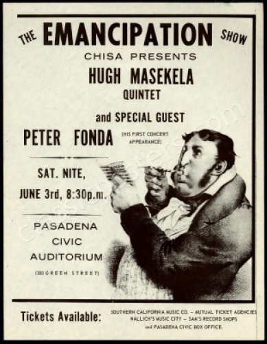 Hugh Masekela Pasadena Handbill