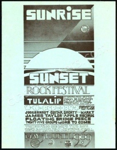 1969 Sunrise Sunset Rock Festival Handbill