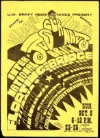 1968 Eagles Auditorium Draft Resistance Benefit Handbill