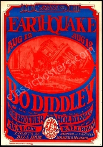 Rare Original FD-21 Earthquake Poster