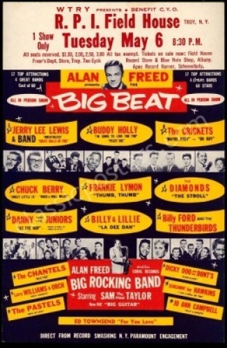 Rare 1958 Big Beat Alan Freed Handbill