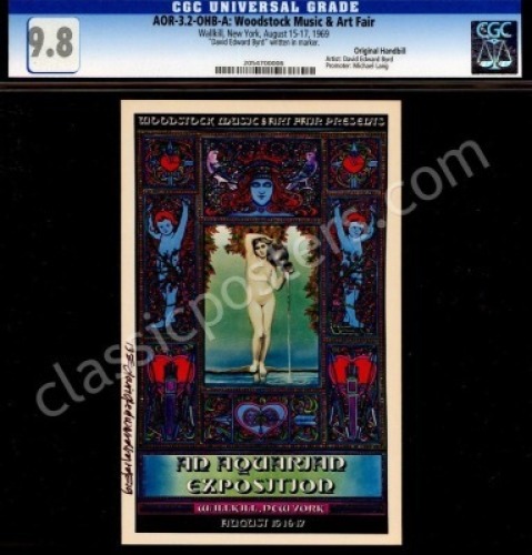 Mint AOR 3.2 Woodstock Handbill