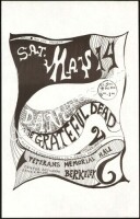 Extremely Rare 1966 Grateful Dead Berkeley Handbill