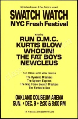 Swatch Watch NYC Fresh Festival Run DMC Poster