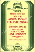 Popular 1970 Jimi Hendrix Berkeley Poster