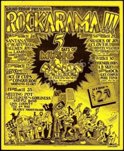 Avalon Ballroom Rockarama Poster