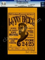 Signed and Certified BG-13 Lenny Bruce Handbill