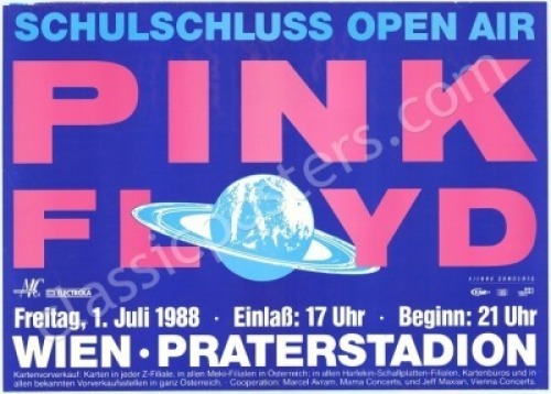 1988 Pink Floyd Vienna Poster