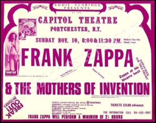 Frank Zappa Capitol Theatre Poster