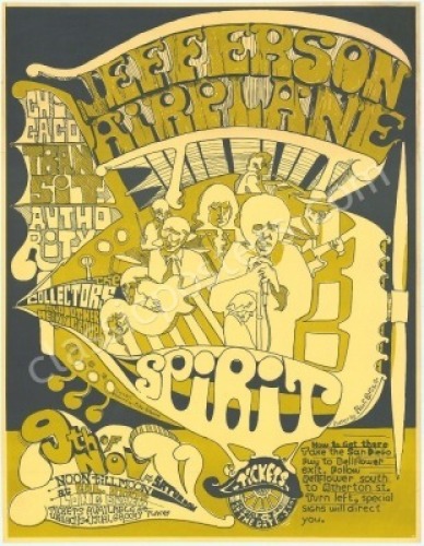 Stunning Jefferson Airplane Long Beach Poster