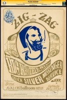 Scarce Signed Original FD-14 Zig Zag Man Poster